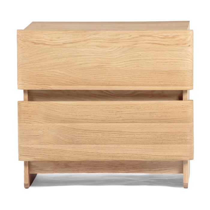 Table de chevet en bois de chêne naturel avec tiroir de rangement pour chambre à coucher