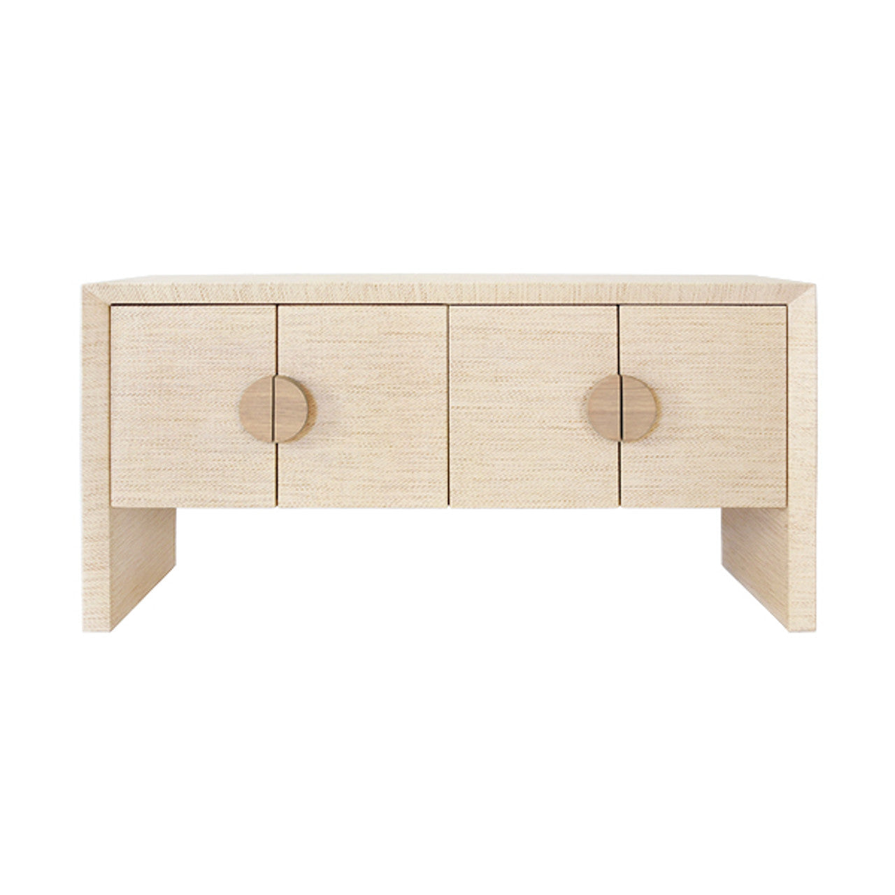 Buffet moderne en bois à quatre portes avec grand espace de rangement pour salle à manger