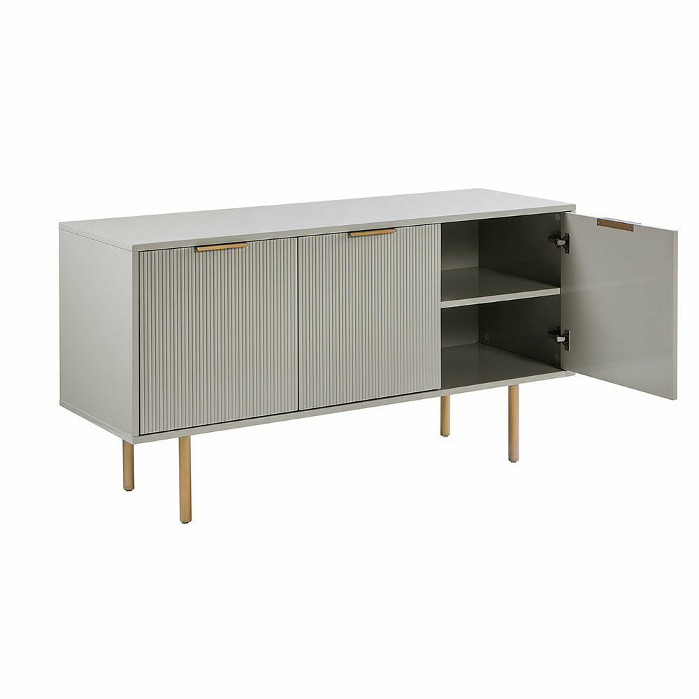 Buffet contemporain en bois avec portes de rangement pour salle à manger et salon