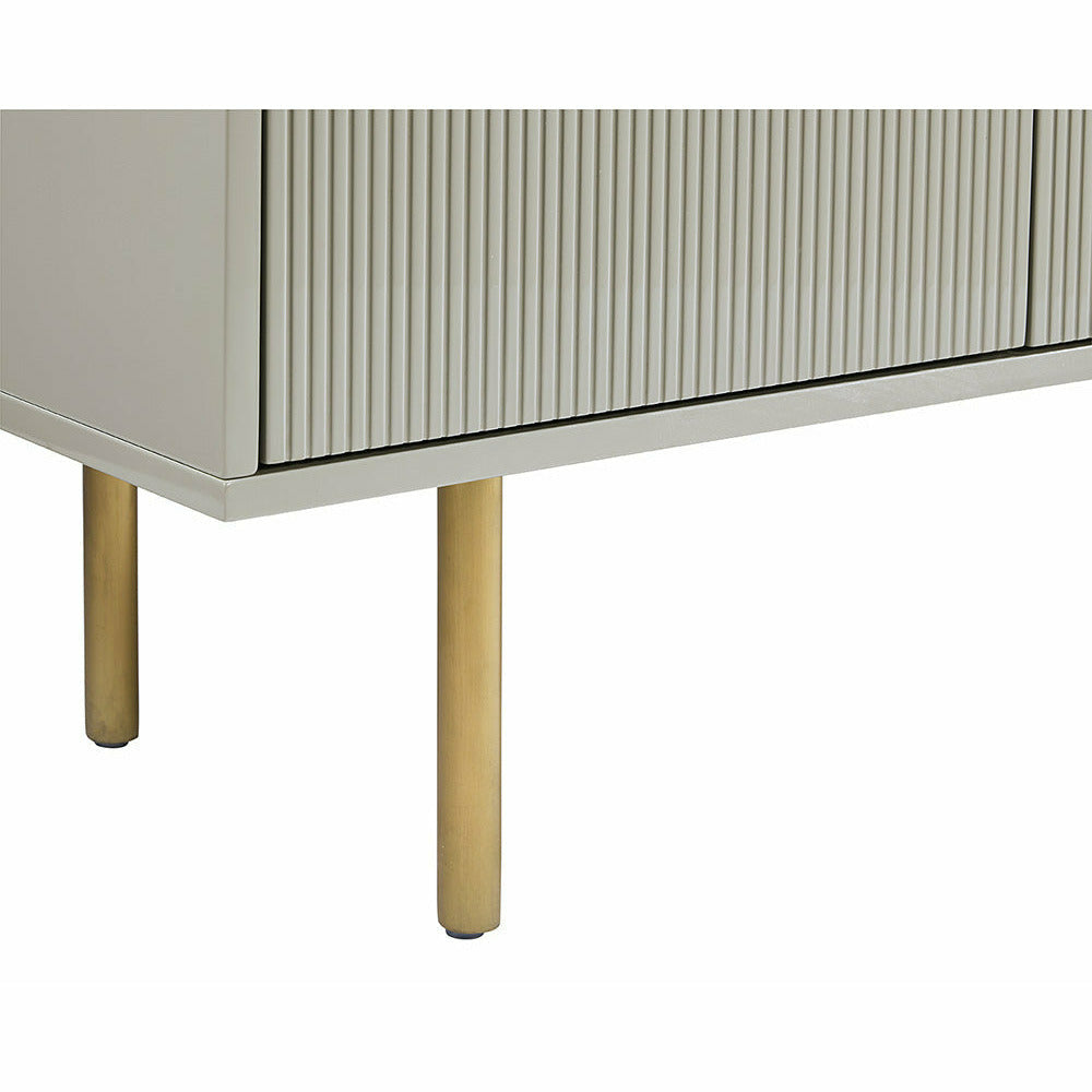 Buffet contemporain en bois avec portes de rangement pour salle à manger et salon