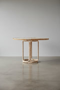 Table à manger d'intérieur/extérieur en osier naturel et verre avec cadre en métal pour salle à manger et terrasse