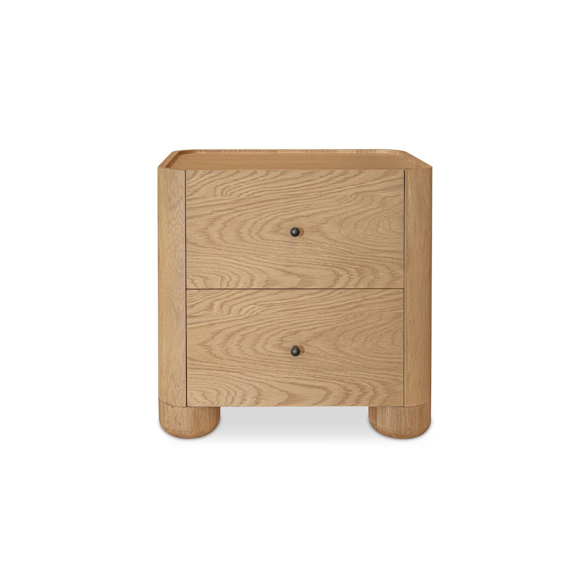 Table de chevet contemporaine en bois avec cadre aux lignes épurées pour chambre à coucher