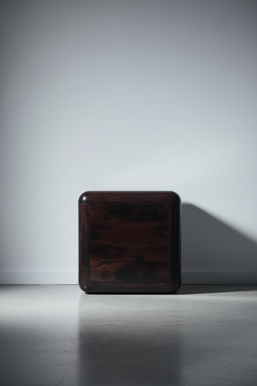 Table de chevet moderne en bois avec tiroir de rangement pour chambre à coucher