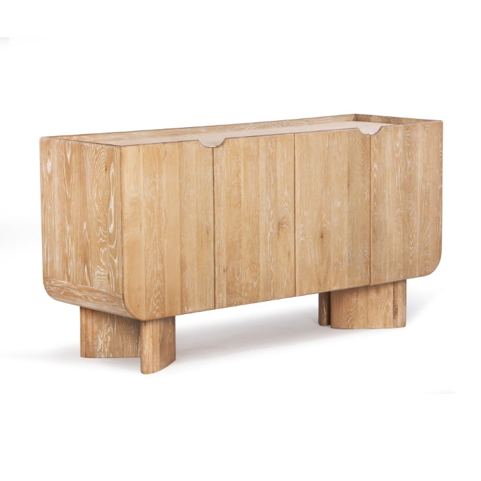 Buffet moderne en bois avec portes de rangement pour salle à manger et salon