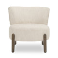 Fauteuil d'appoint de style rustique en osier et bois avec assise rembourrée pour le salon