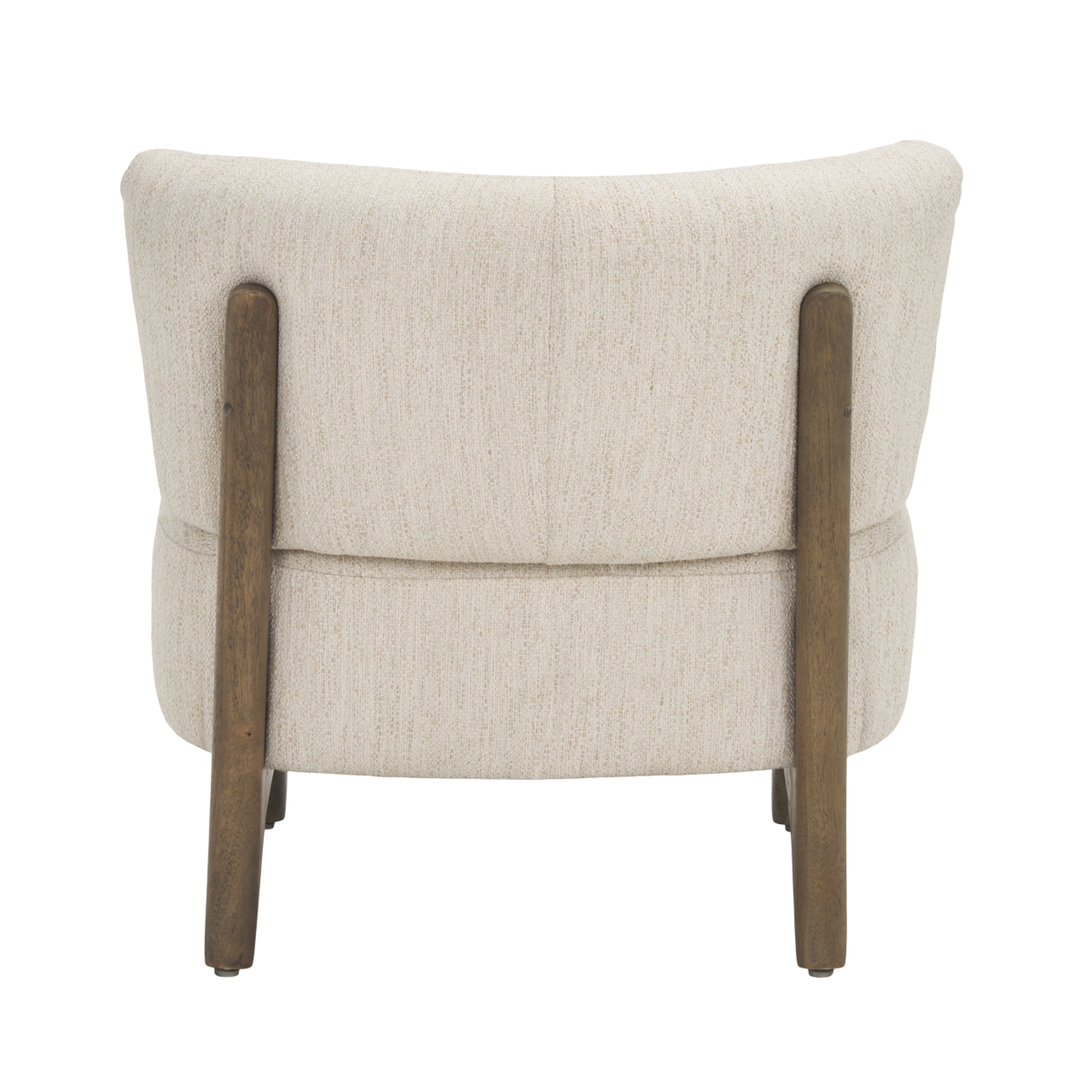 Fauteuil d'appoint de style rustique en osier et bois avec assise rembourrée pour le salon