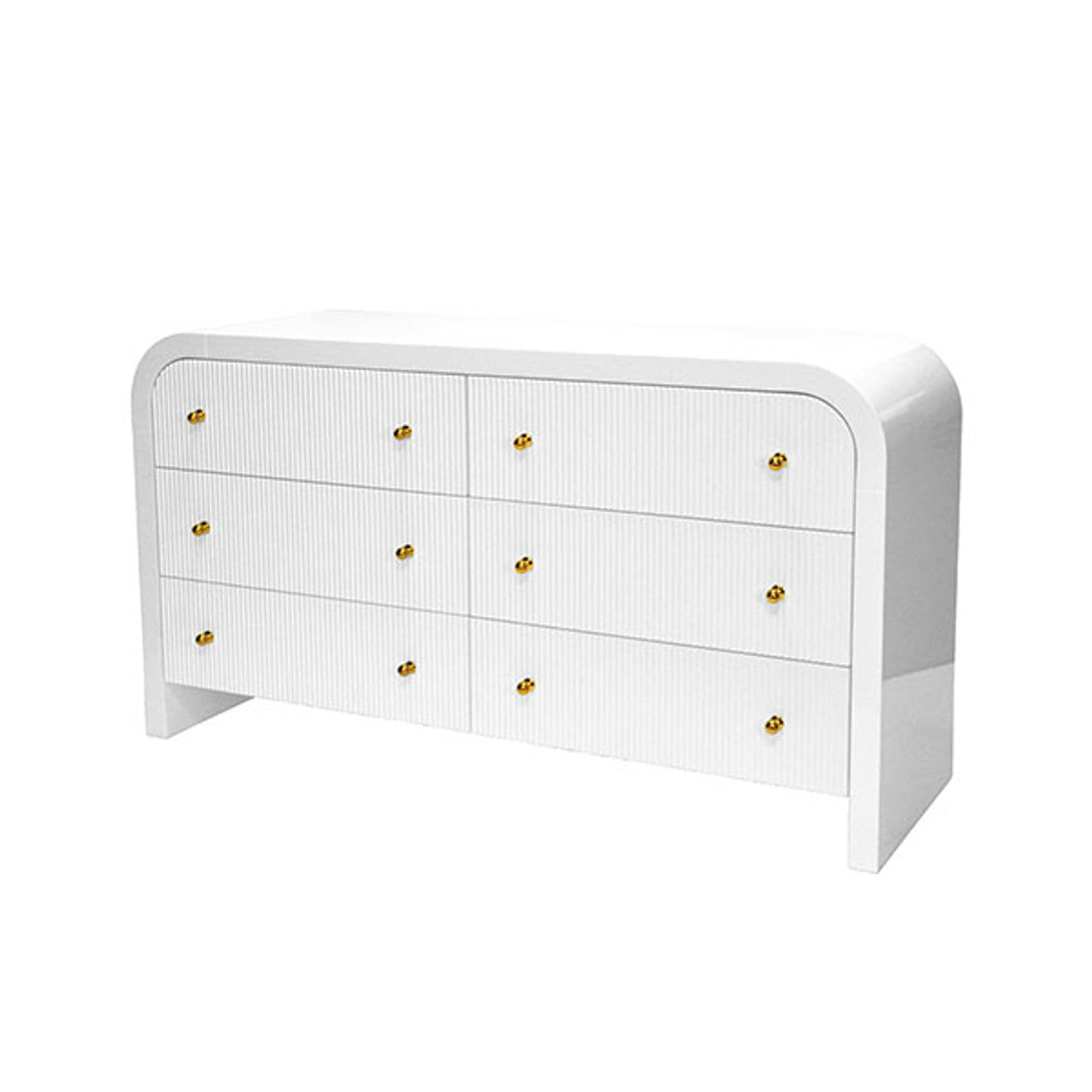 Meuble bas contemporain en bois avec portes de rangement pour salon