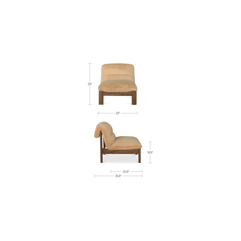 Fauteuil d'appoint moderne rembourré et en bois avec cadre en bois naturel pour salon
