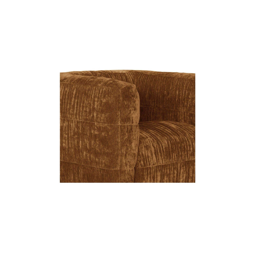 Fauteuil d'appoint pivotant rembourré moderne avec rotation à 360° pour le salon