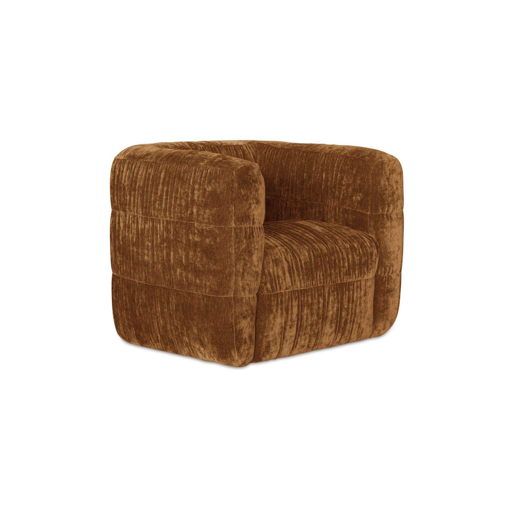 Fauteuil d'appoint pivotant rembourré moderne avec rotation à 360° pour le salon