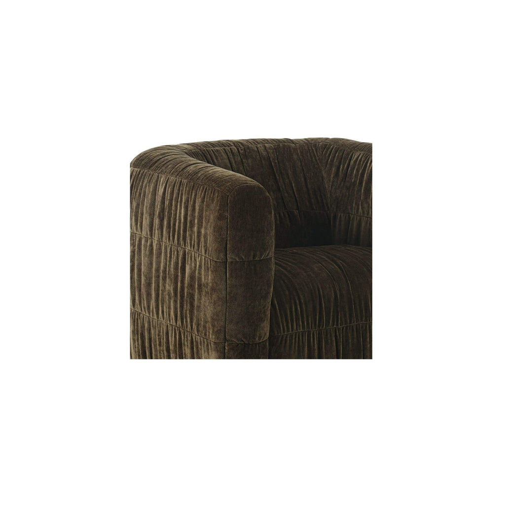 Fauteuil d'appoint pivotant rembourré moderne avec rotation à 360° pour le salon