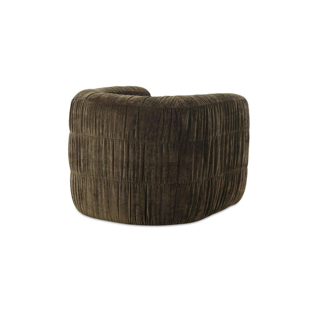 Fauteuil d'appoint pivotant rembourré moderne avec rotation à 360° pour le salon