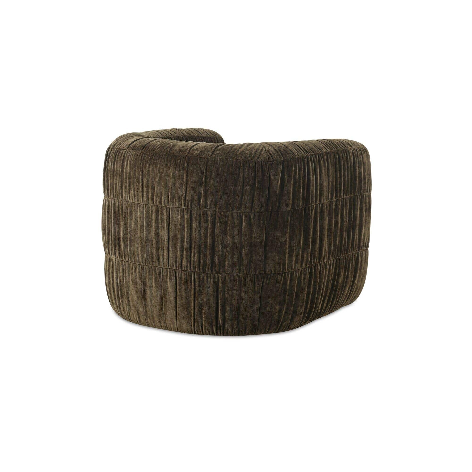 Fauteuil d'appoint pivotant rembourré moderne avec rotation à 360° pour le salon