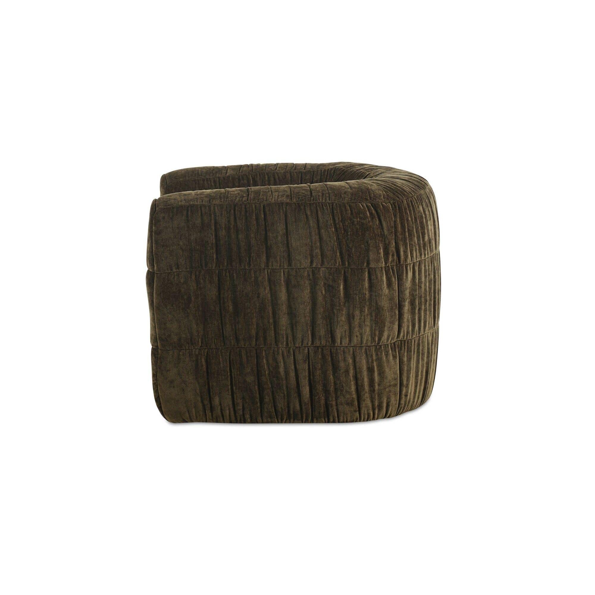 Fauteuil d'appoint pivotant rembourré moderne avec rotation à 360° pour le salon