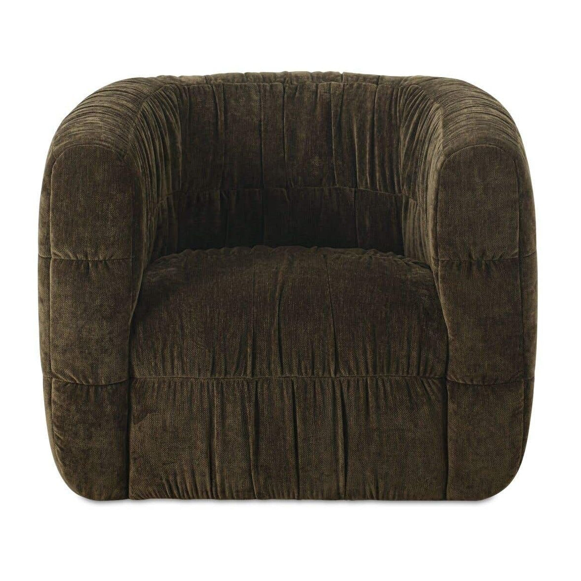 Fauteuil d'appoint pivotant rembourré moderne avec rotation à 360° pour le salon