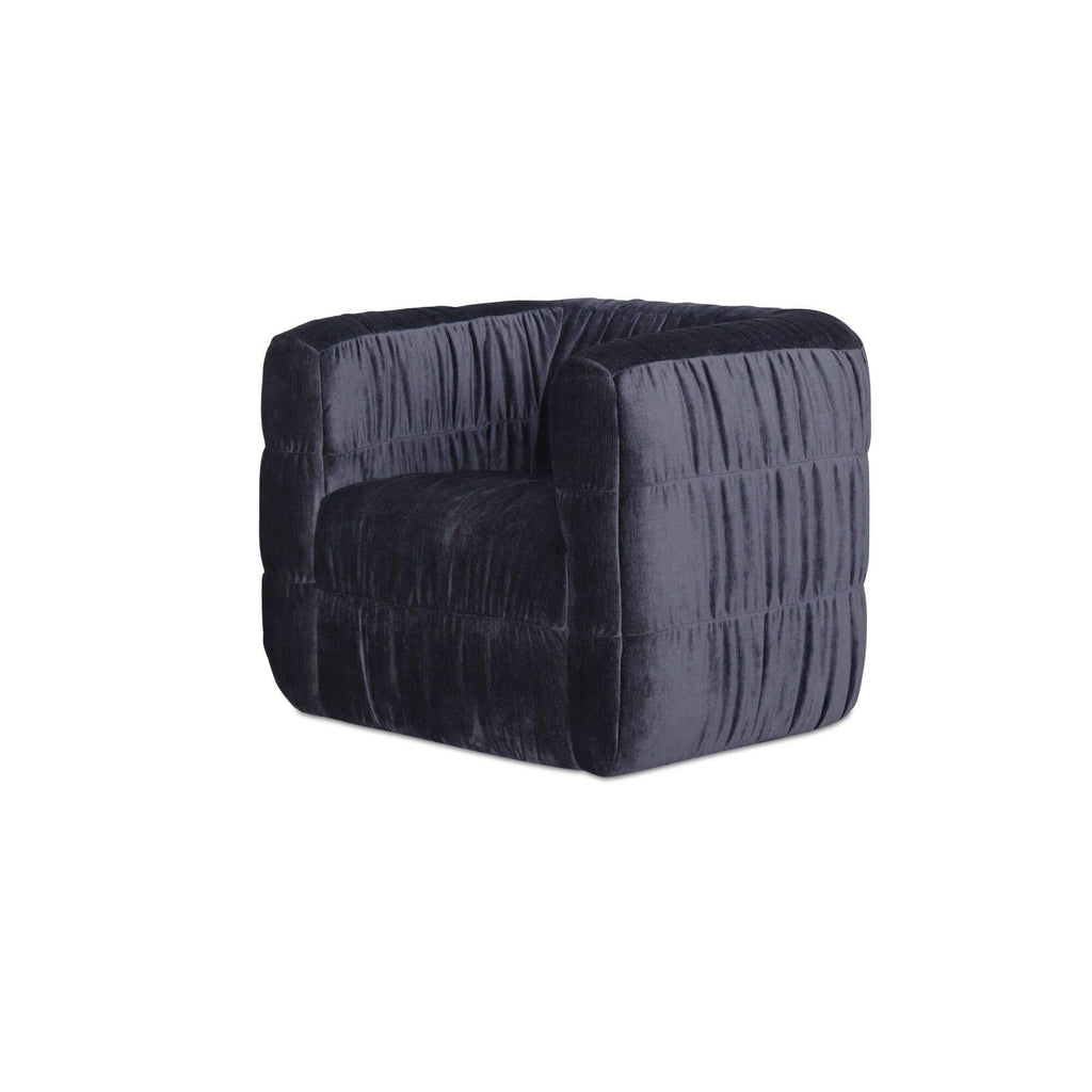 Fauteuil d'appoint pivotant rembourré moderne avec rotation à 360° pour le salon