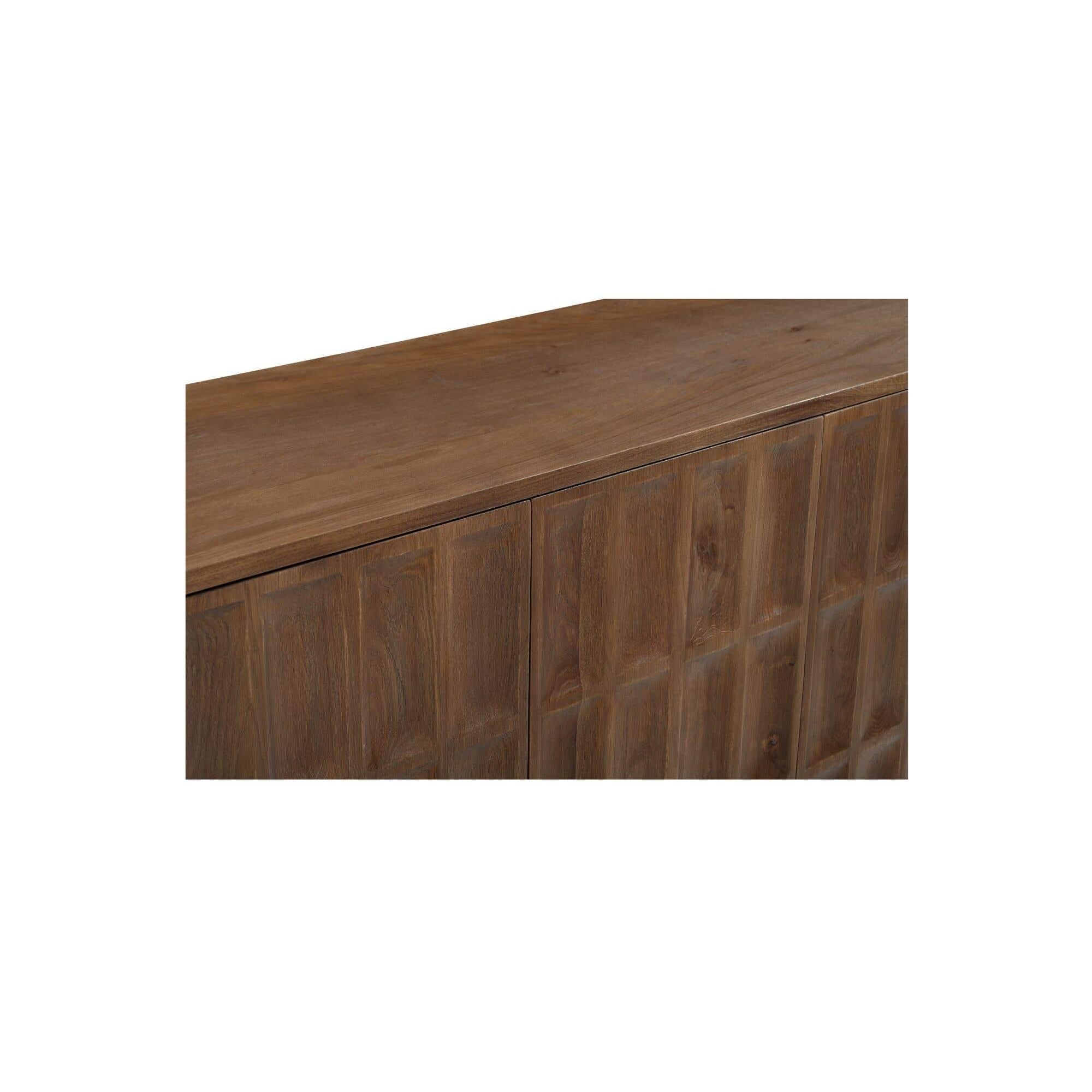 Bahut en bois moderne avec tiroirs et portes pour salle à manger