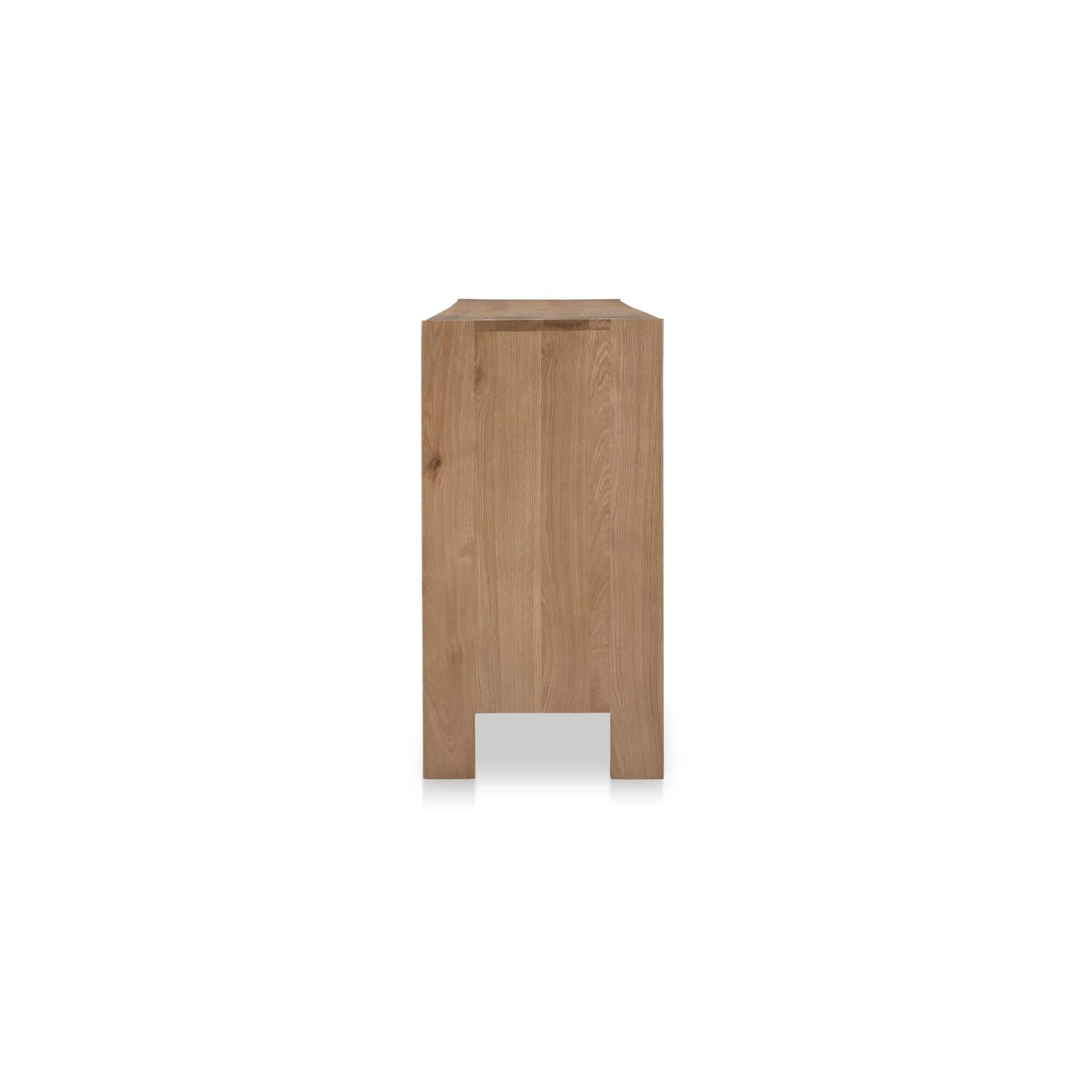 Bahut en bois moderne avec tiroirs et portes pour salle à manger