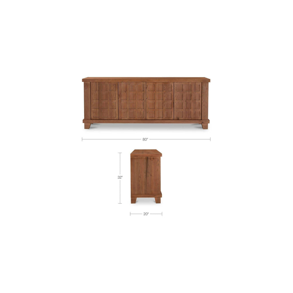 Buffet en bois naturel avec cadre épuré pour salle à manger