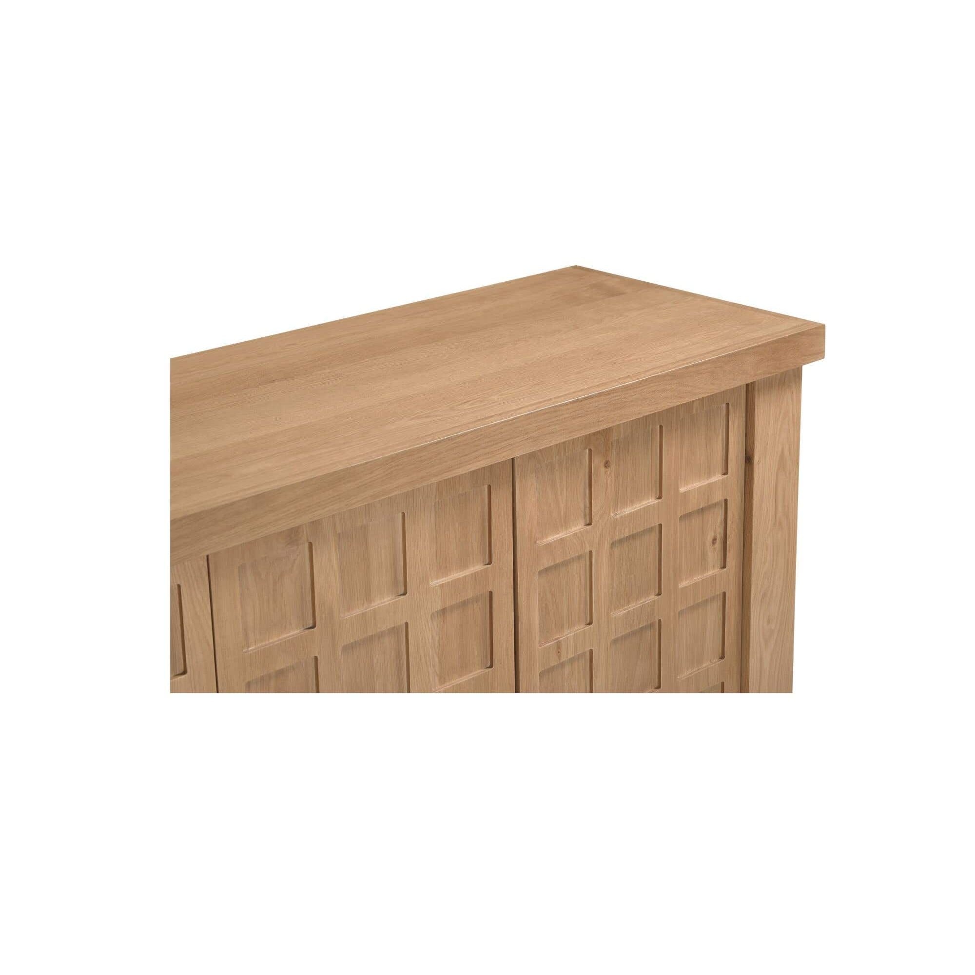 Buffet en bois naturel avec cadre épuré pour salle à manger