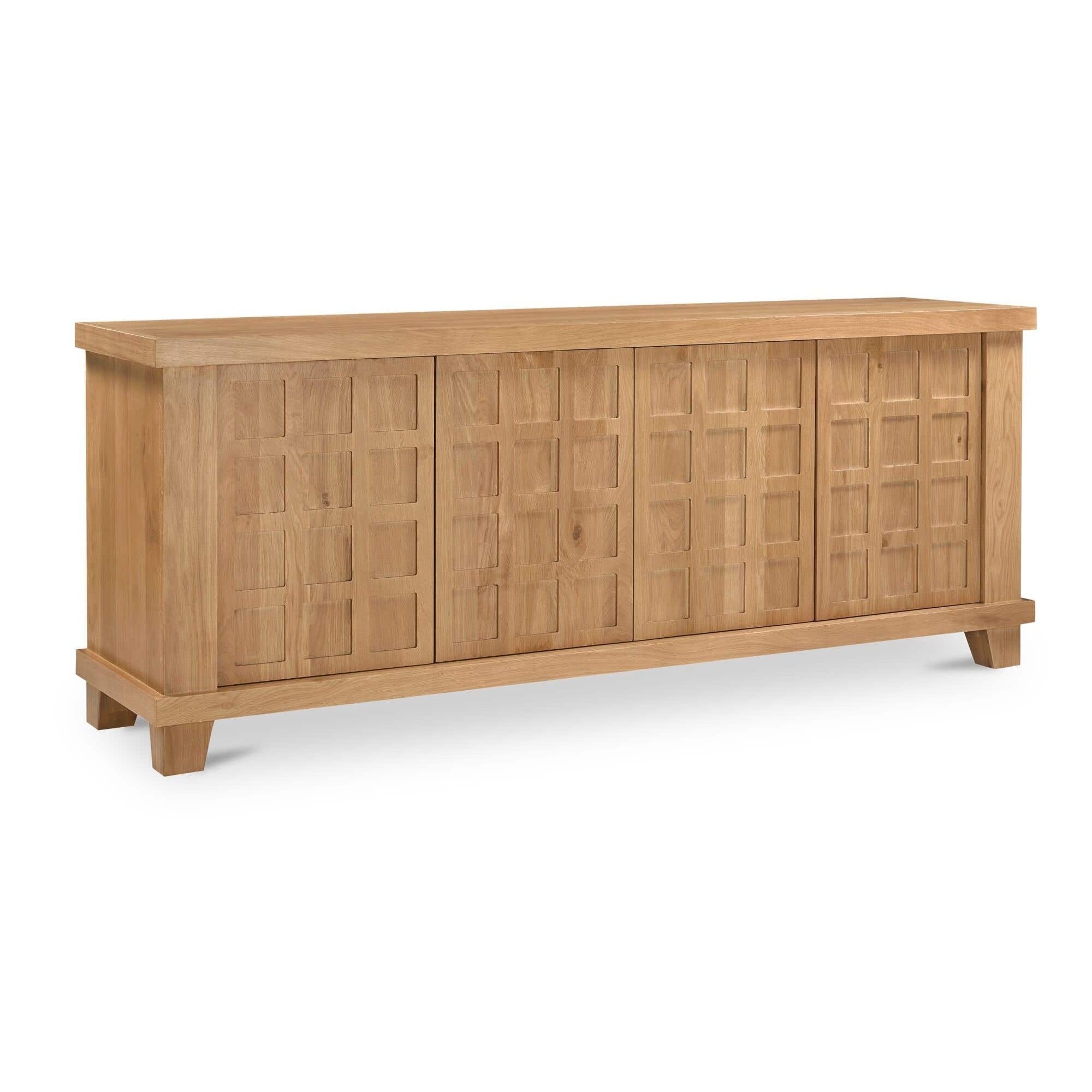 Buffet en bois naturel avec cadre épuré pour salle à manger