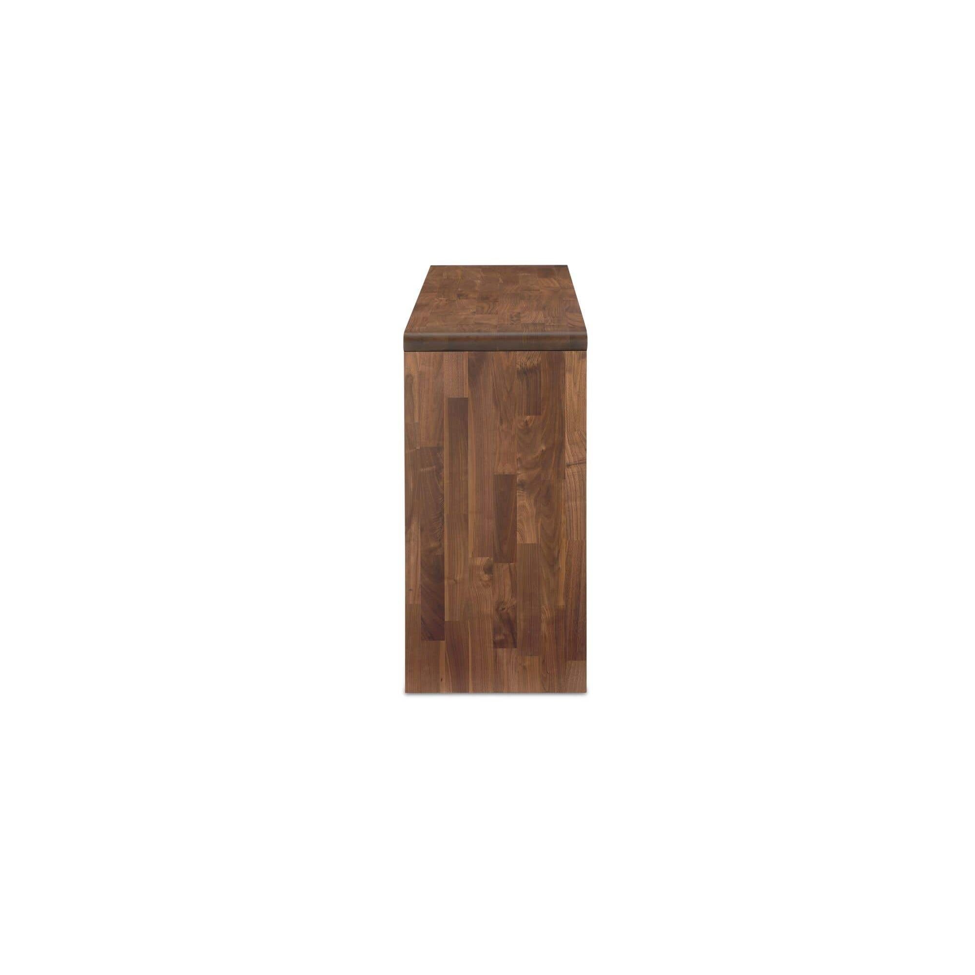 Table de comptoir d'extérieur en bois naturel avec cadre épuré pour la cuisine et le patio