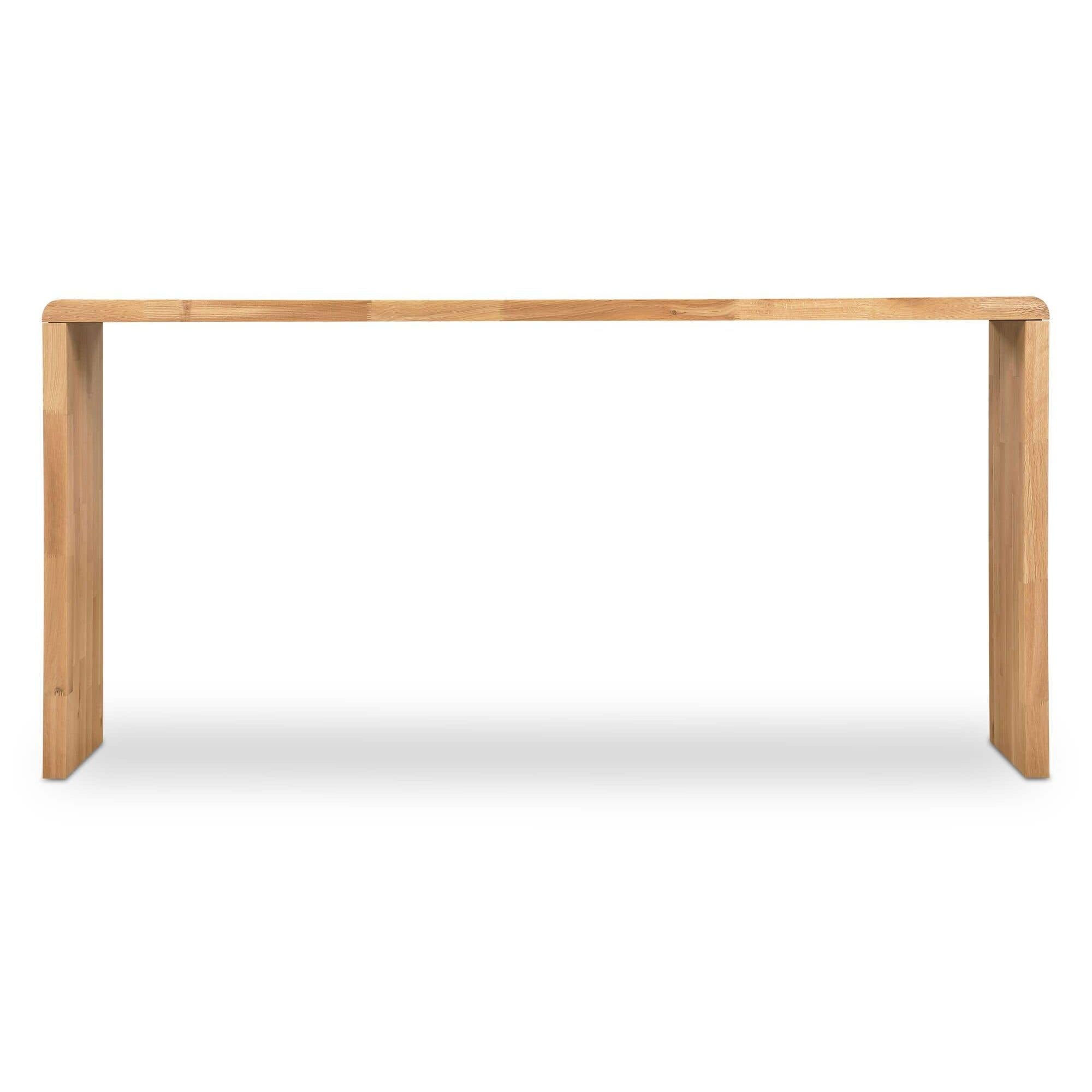 Table de comptoir d'extérieur en bois naturel avec cadre épuré pour la cuisine et le patio