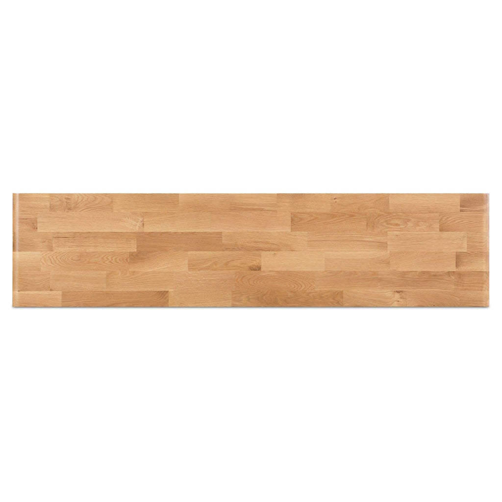 Table de comptoir d'extérieur en bois naturel avec cadre épuré pour la cuisine et le patio