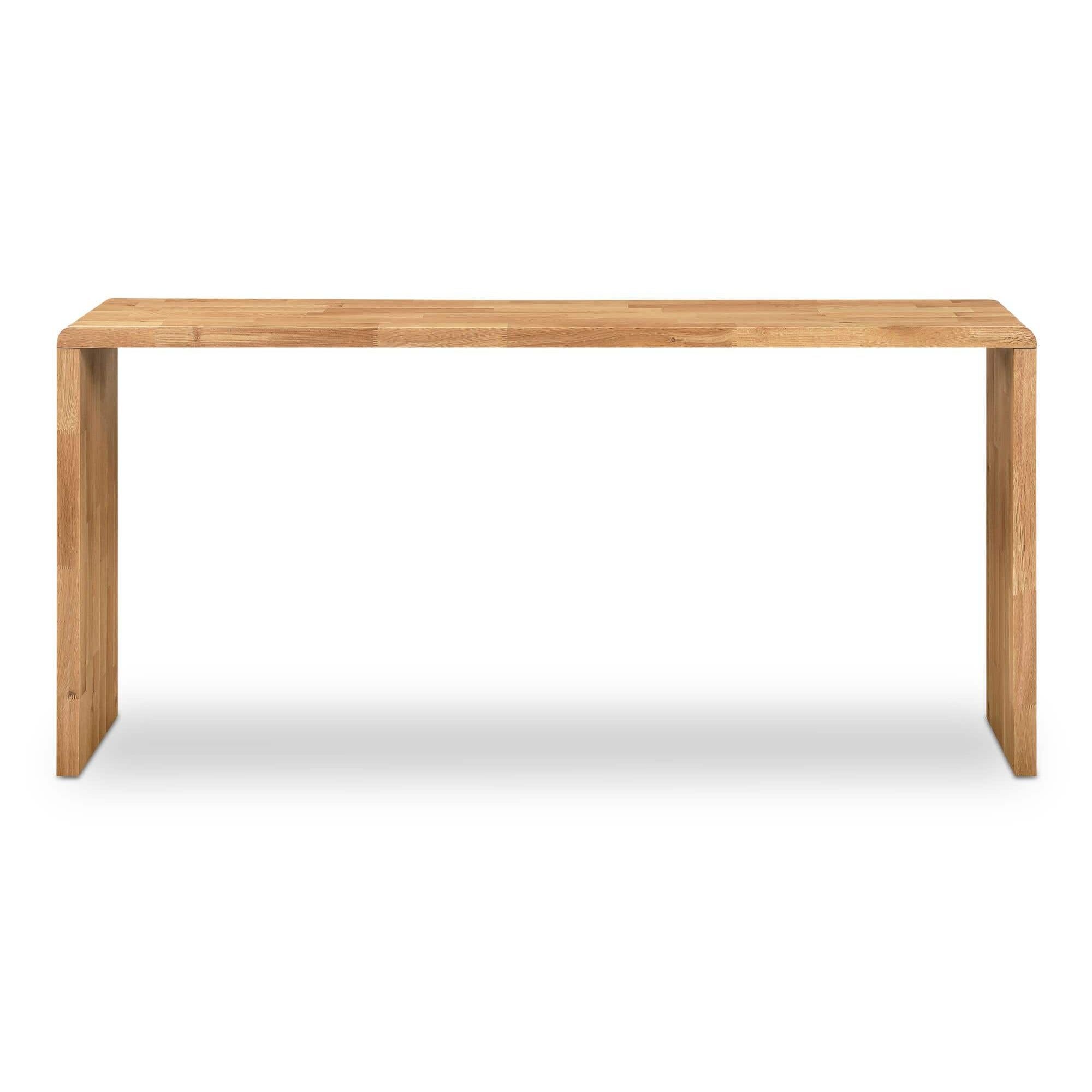 Table de comptoir d'extérieur en bois naturel avec cadre épuré pour la cuisine et le patio