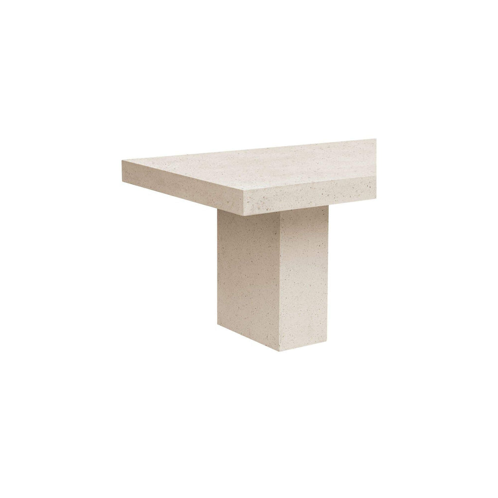 Table à manger d'extérieur moderne en béton et terrazzo avec plateau en pierre pour patio et jardin