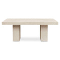 Table à manger d'extérieur moderne en béton et terrazzo avec plateau en pierre pour patio et jardin