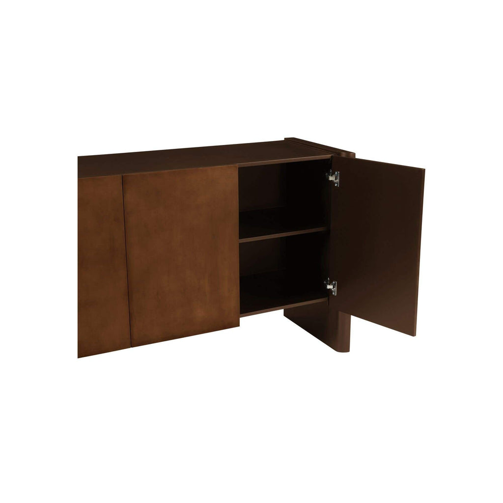 Buffet en bois scandinave avec portes de rangement pour salle à manger