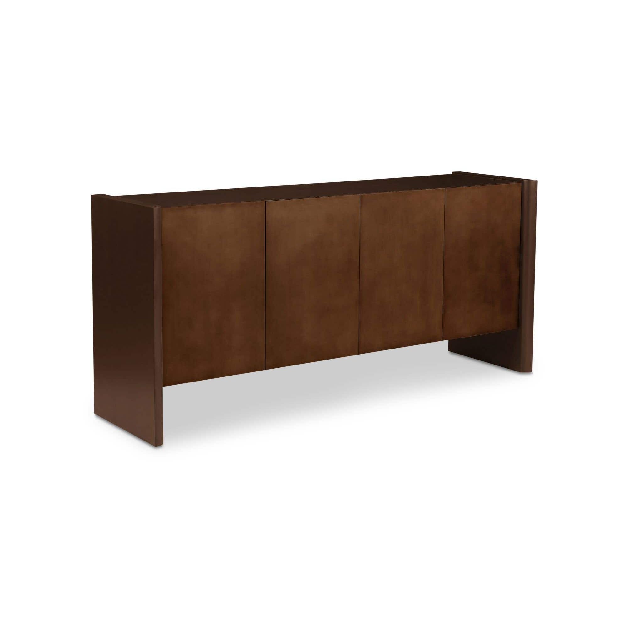 Buffet en bois scandinave avec portes de rangement pour salle à manger