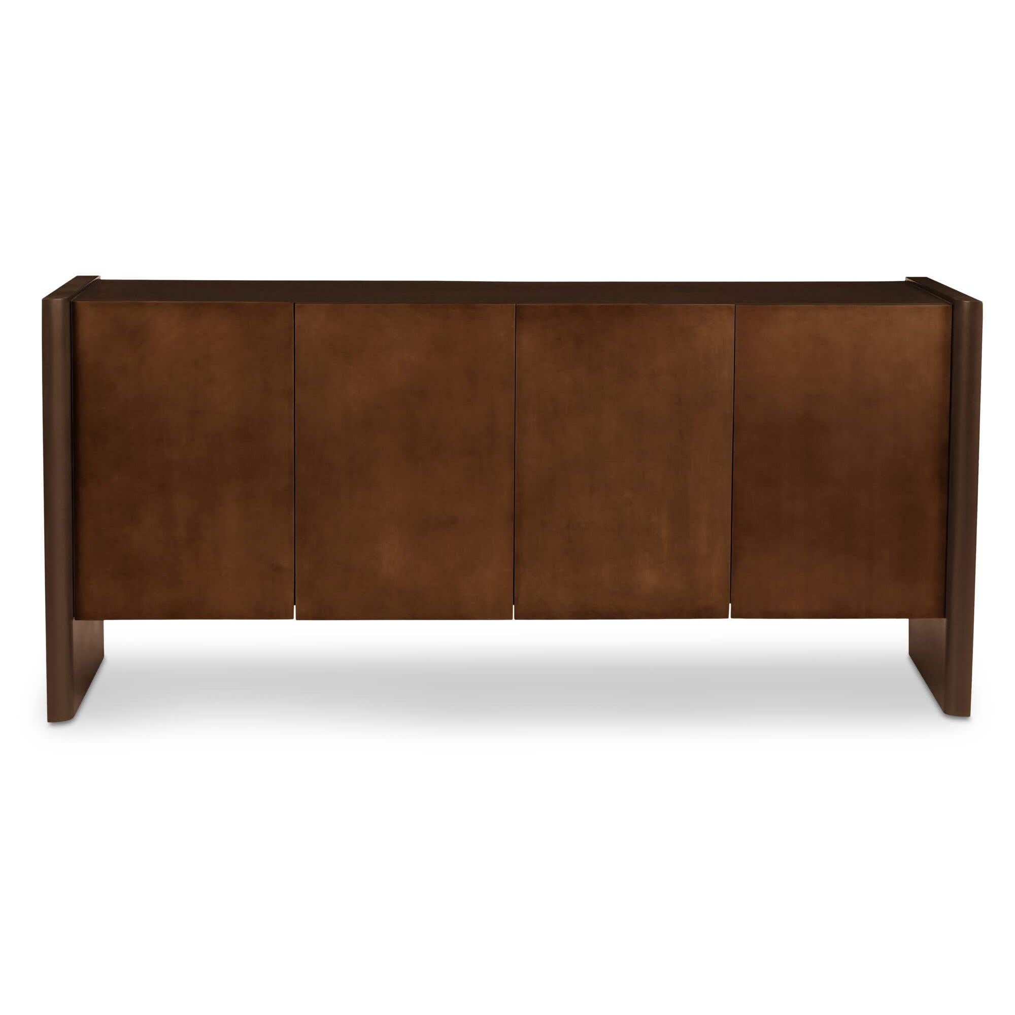 Buffet en bois scandinave avec portes de rangement pour salle à manger