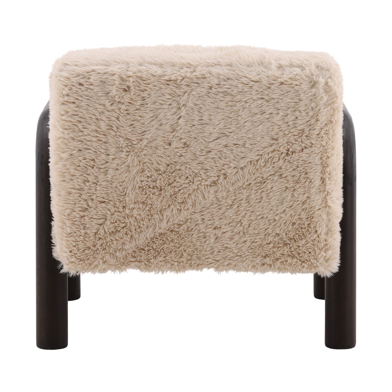 Fauteuil d'appoint moderne en bois et tissu avec assise rembourrée pour salon