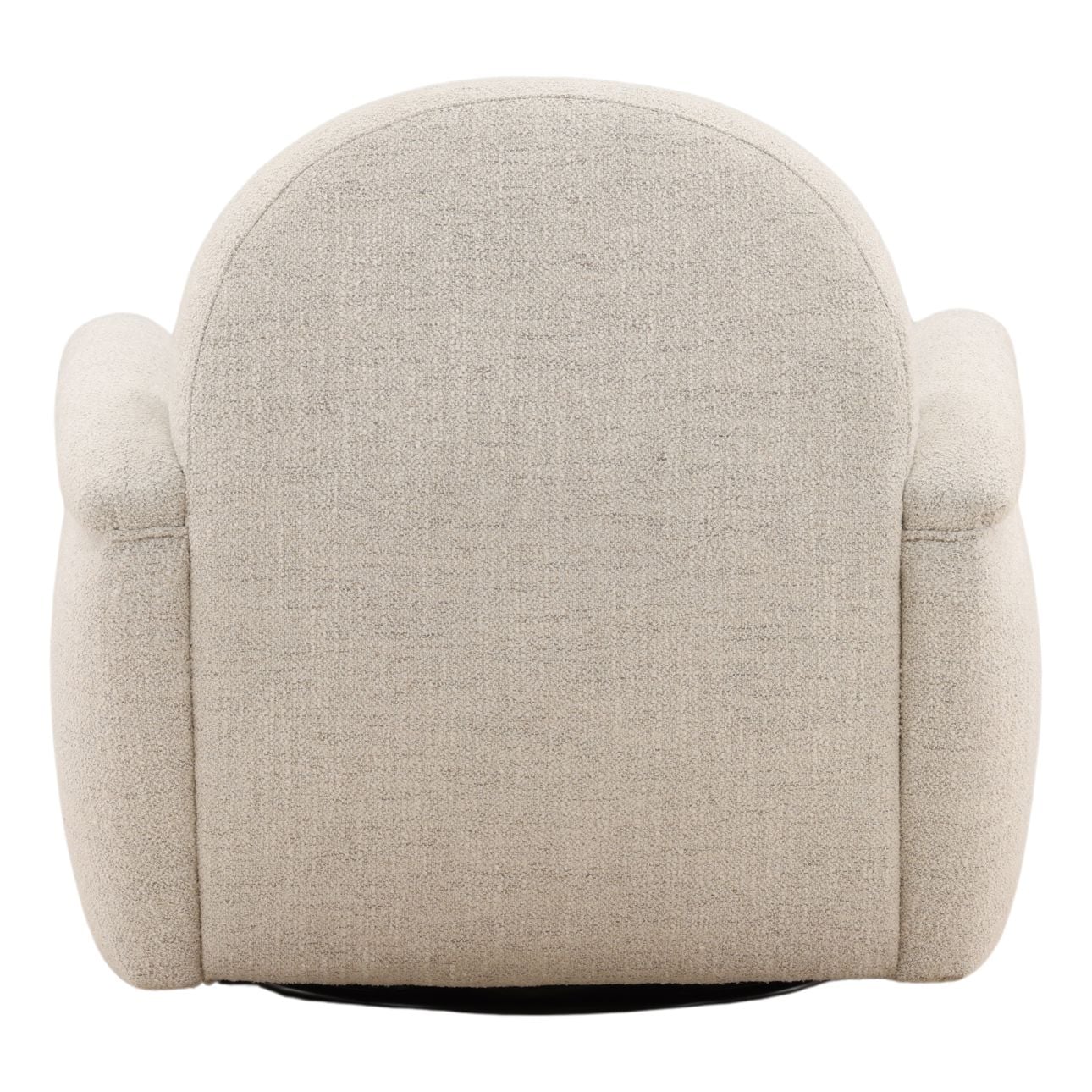 Fauteuil d'appoint pivotant moderne en tissu et bois avec assise coussinée pour salon
