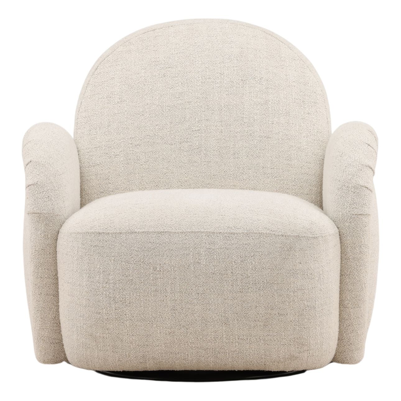 Fauteuil d'appoint pivotant moderne en tissu et bois avec assise coussinée pour salon