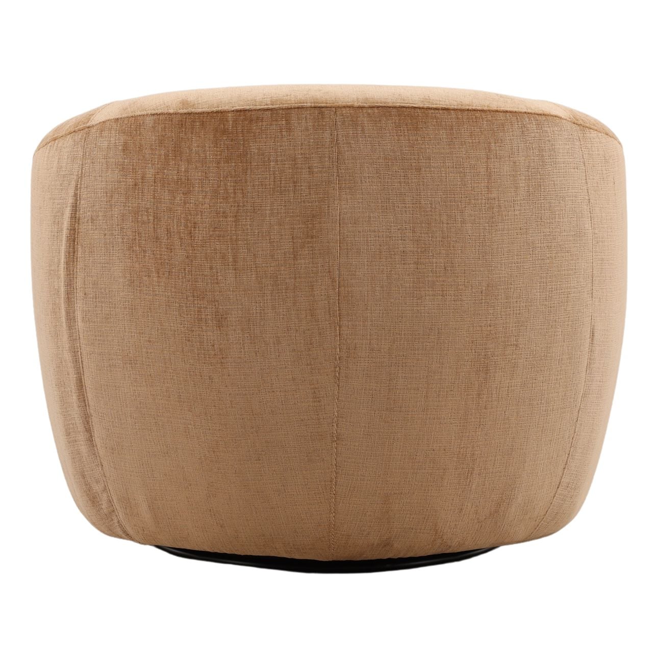 Fauteuil d'appoint pivotant moderne en tissu et bois avec piètement en bois naturel pour salon