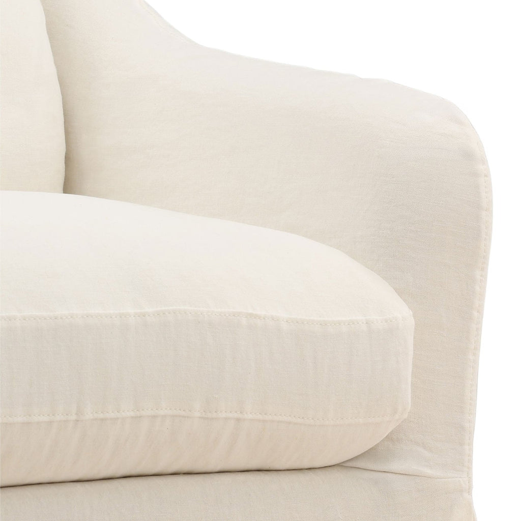 Fauteuil pivotant contemporain en bois et tissu avec assise rembourrée pour salon