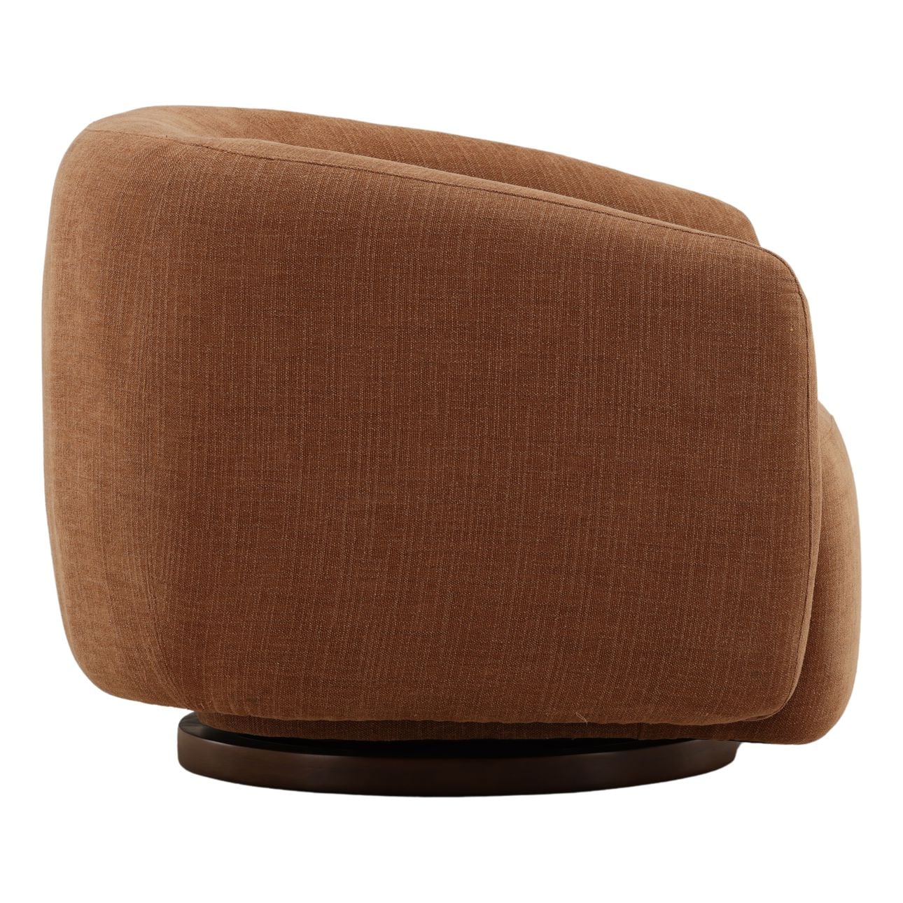 Fauteuil d'appoint pivotant moderne en tissu et bois avec rotation à 360° pour le salon