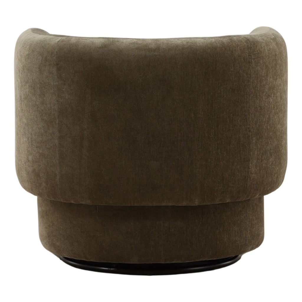 Fauteuil pivotant de style fermier en bois rembourré avec coussin d'assise pour salon