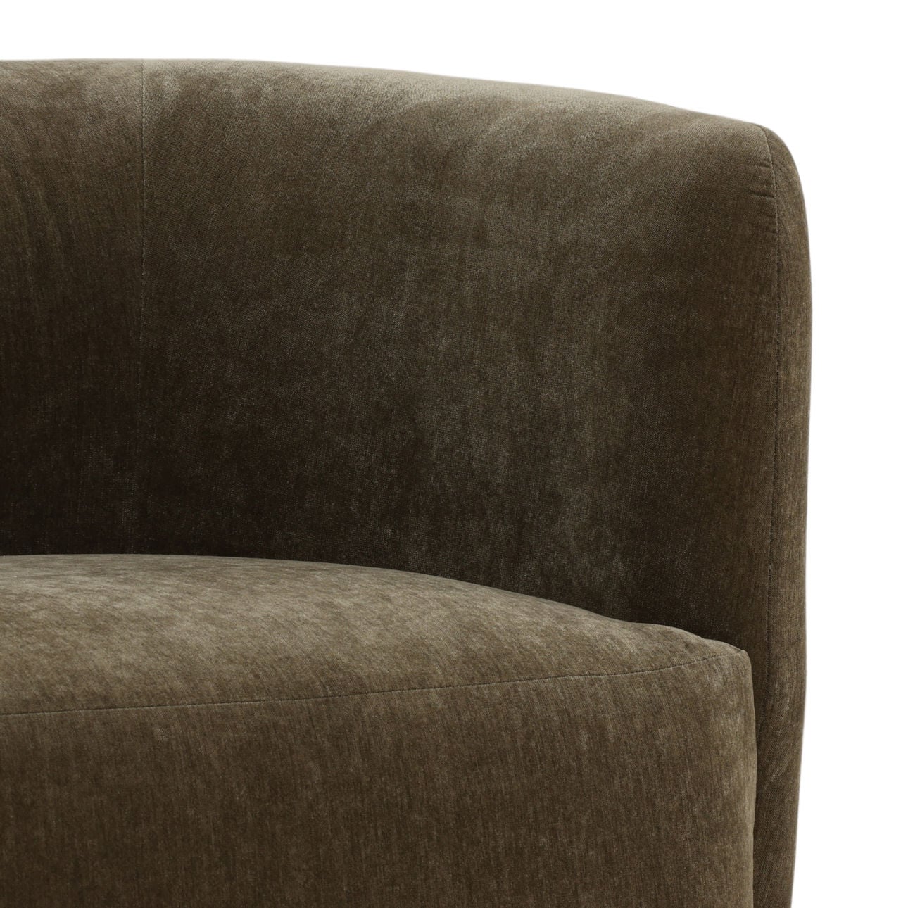 Fauteuil pivotant de style fermier en bois rembourré avec coussin d'assise pour salon