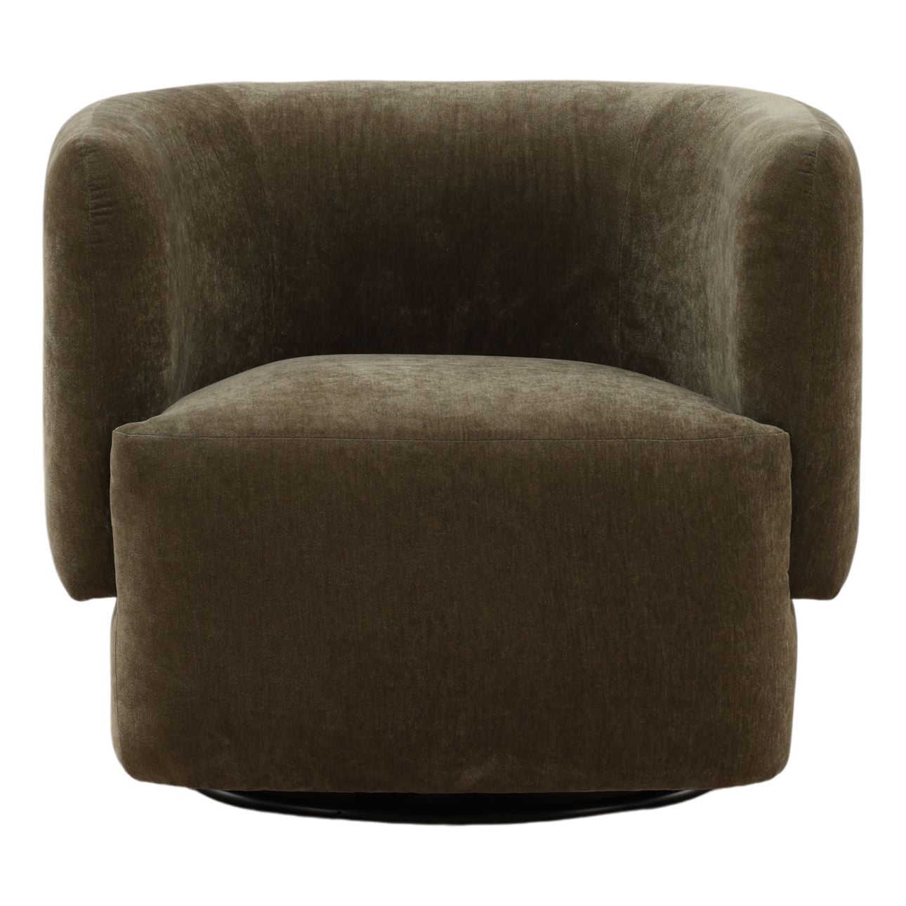 Fauteuil pivotant de style fermier en bois rembourré avec coussin d'assise pour salon