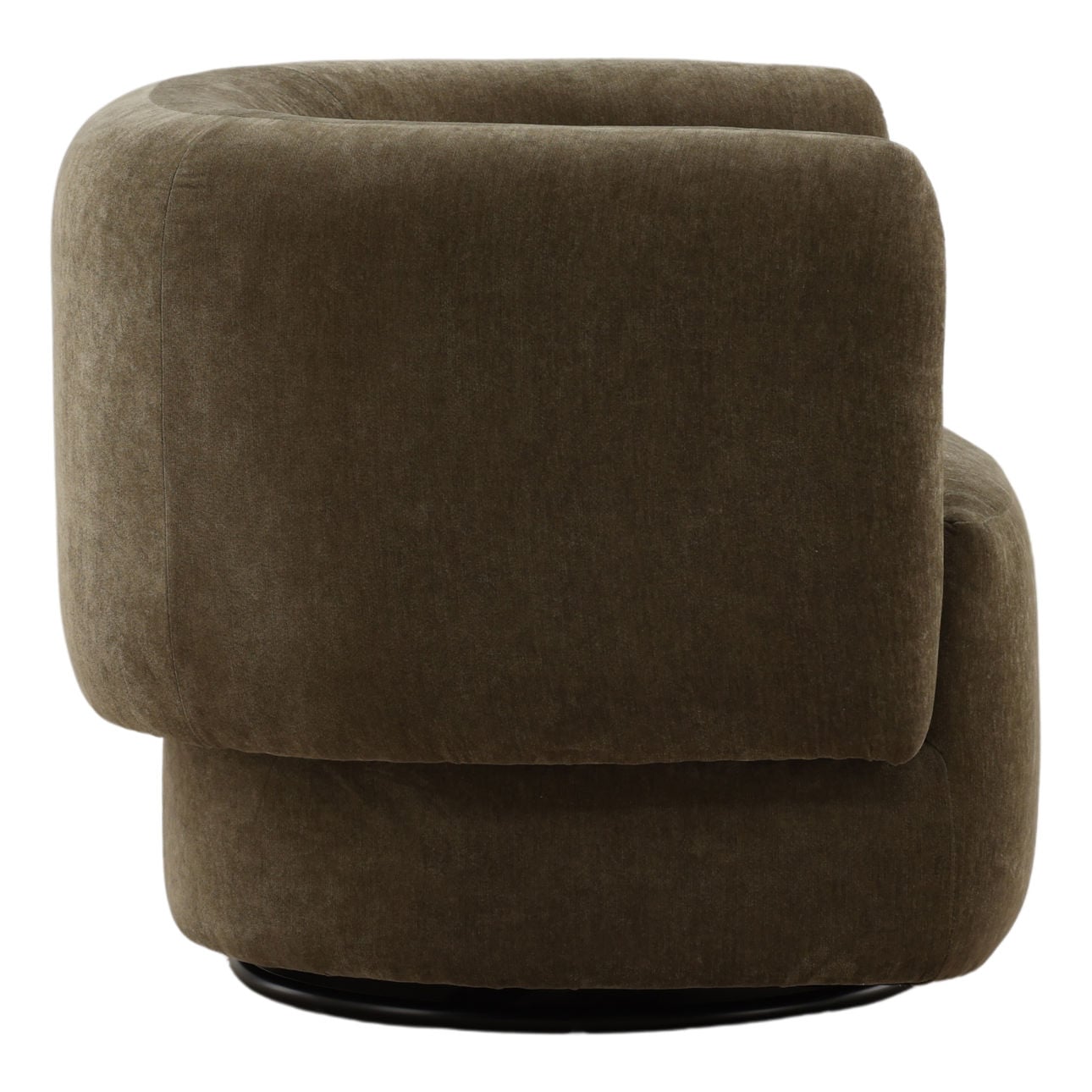 Fauteuil pivotant de style fermier en bois rembourré avec coussin d'assise pour salon