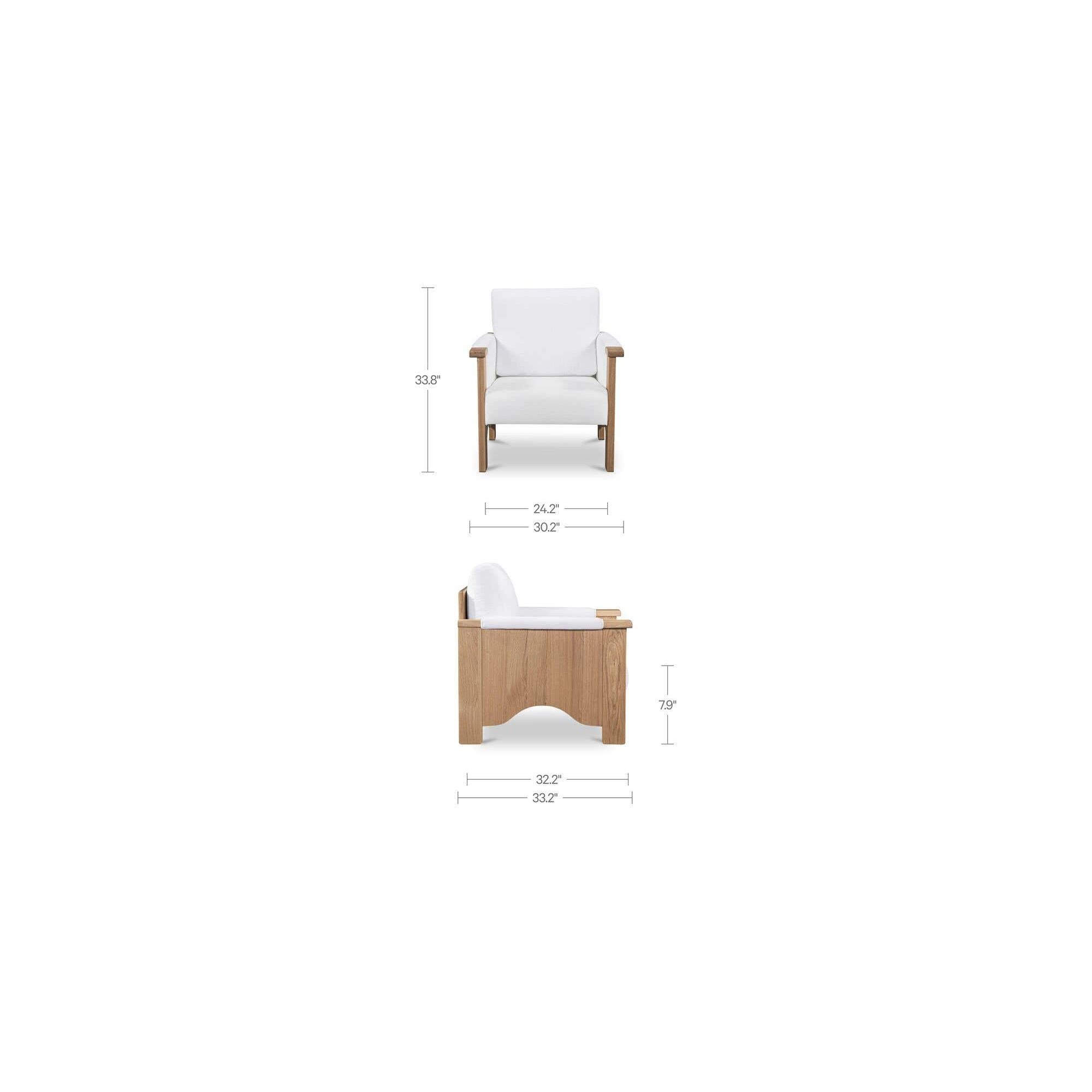 Fauteuil d'appoint transitionnel en bois et tissu avec assise rembourrée pour salon