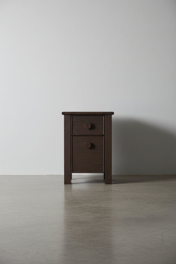 Modern Wood Small Nightstand with Drawer Storage for Bedroom