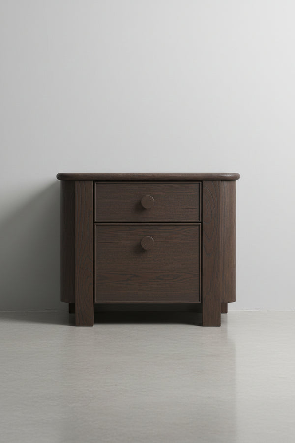 Modern Wood Large Nightstand with Drawer Storage for Bedroom