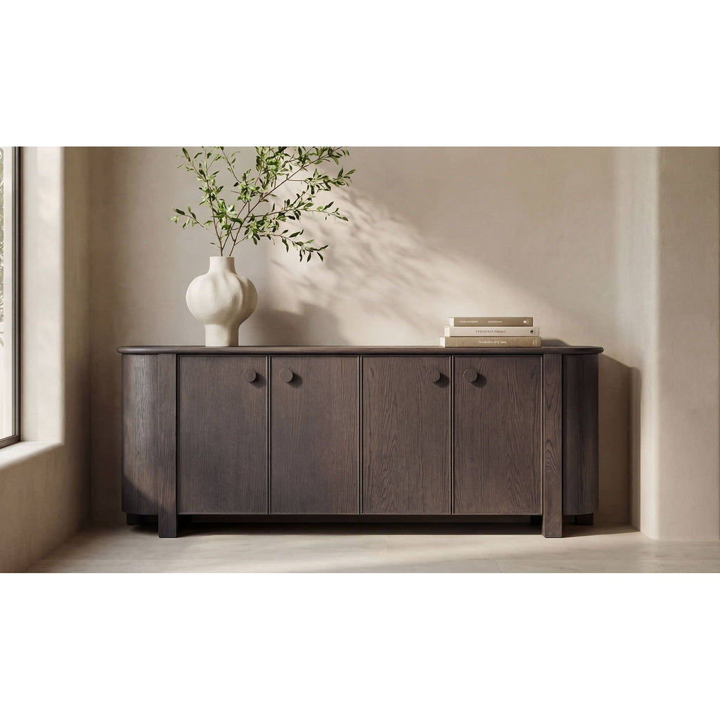 Buffet contemporain en bois avec tiroir et portes pour salle à manger