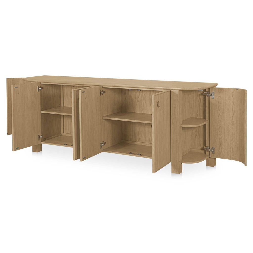 Buffet contemporain en bois avec tiroir et portes pour salle à manger