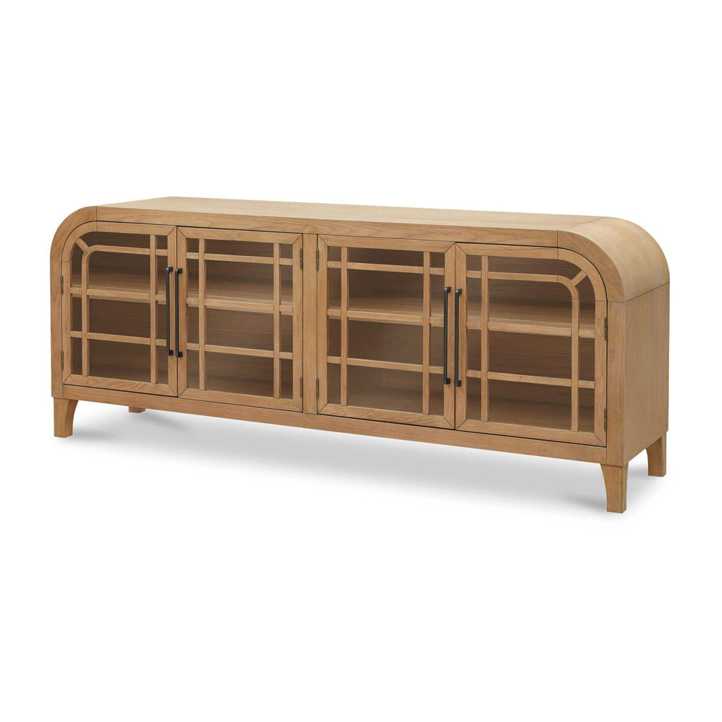 Bahut moderne en bois avec portes de rangement pour salle à manger